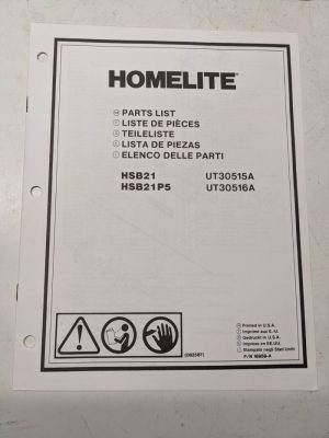 Homelite Illustrated Parts Catalog Manual List Book Mower Hsb21P5 18959A