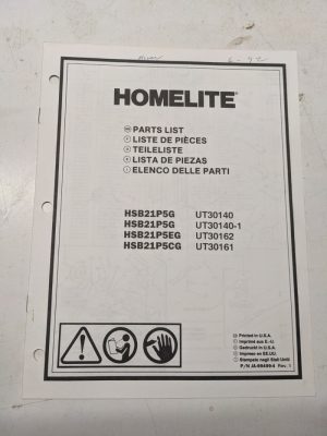 Homelite Illustrated Parts Catalog Manual List Book Mower Hsb21P5 Eg Cg 99499-4