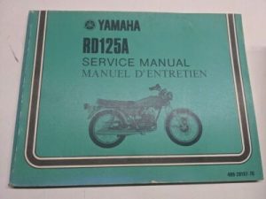 Original Yamaha Oem Owner Service Manual Shop Book 1974 Rd125A 489-28197-70
