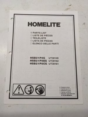 Homelite Illustrated Parts Catalog Manual List Book Mower Hsb21P5 Eg Cg 99499