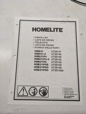 Homelite Illustrated Parts Catalog Manual List Mower Hsb 21 -2 P4 P5 E C 99484-8