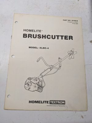 Homelite Illustrated Parts Catalog Manual List Book Brushcutter Xl Bca 24190-B
