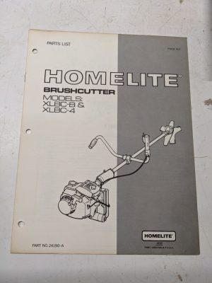 Homelite Illustrated Parts Catalog Manual List Book Brushcutter Xlbc B 4 24190-A