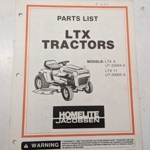 Jacobsen Illustrated Parts Manual List Book Ltx Tractors 8 11 99024-9 33005