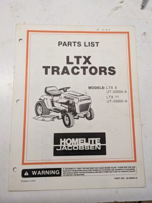 Jacobsen Illustrated Parts Manual List Book Ltx Tractors 8 11 99024-9 33005