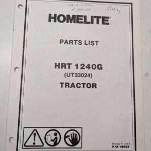Jacobsen Illustrated Parts Manual List Book Tractor Hrt 1240G Ut33024 18623
