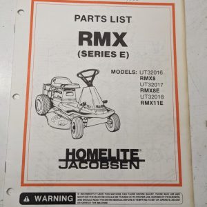 Jacobsen Illustrated Parts Catalog Manual List Riding Mower Rmx 8 11 E 99153-7