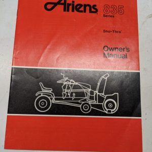 Ariens Owners Manual Sno-Thro 835 Series Operation Maintenance 1990 035987