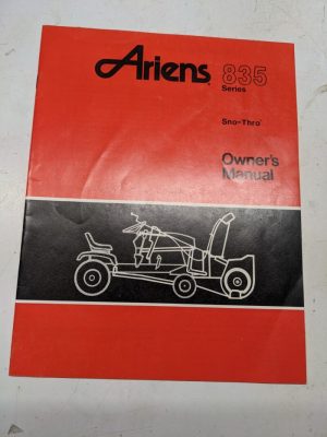 Ariens Owners Manual Sno-Thro 835 Series Operation Maintenance 1990 035987