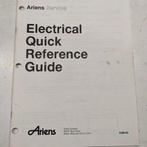 Ariens Electrical Quick Reference Guide Service Shop Manual Esm-93 1993