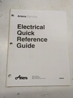 Ariens Electrical Quick Reference Guide Service Shop Manual Esm-98 1998