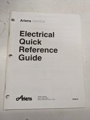 Ariens Electrical Quick Reference Guide Service Shop Manual Esm-99 1999