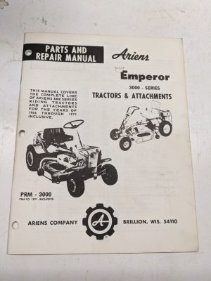 Ariens Parts List Book Repair Service Manual Emperor 3000 Tractor 1966-1971 Prm-
