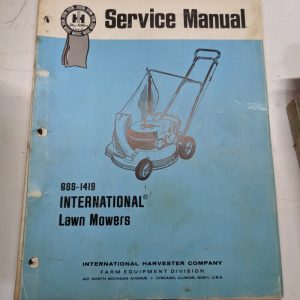 International Harvester Ih Gss-1419 L Awn Mowers 1971 Gss-1419 Service Manual
