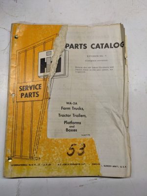 Ih International Wa-2A Parts List Catalog Manual Farm Trucks Trailers Shop Book