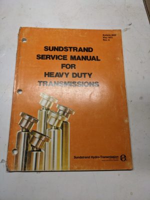 Sundstrand Service Manual Heavy Duty Transmission 1973 9630 Repair Shop Book
