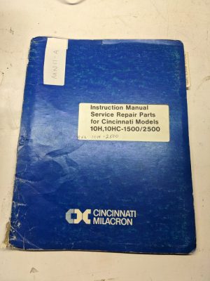 Cincinnati Milacron Parts List Service Manual Repair 10Hc 1500 2500 1975