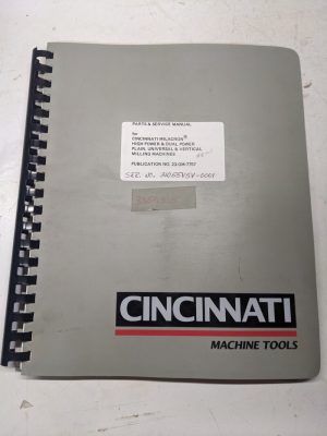 Cincinnati Milacron Parts List Service Manual Repair Machine Milling 23-Gm-7757