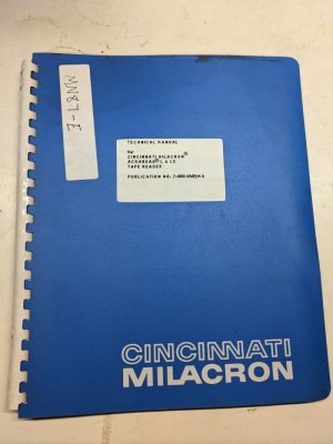 Cincinnati Milacron Technical Manual Arcaread L Ls Tape Reader Service Book 1983