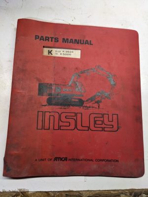 Insley Parts List Book Catalog Manual K3524 K 5000 K-12 S/N Excavator Type K