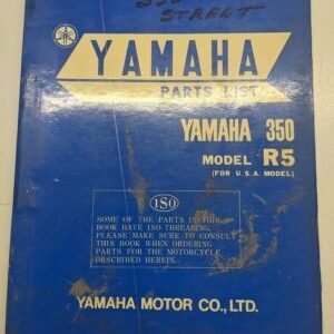 Original Yamaha Oem Parts List Book Model 350 R5 1970 First Edition Manual