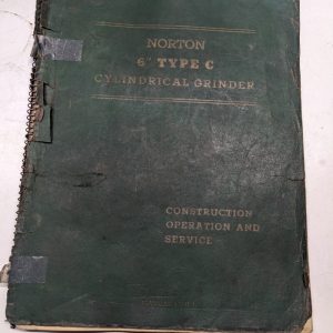 Norton Operating Service Instruction Manual Construction 6” Type C Grinder