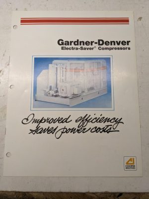 Gardner Denver Electra-Saver Compressors Air Sales Brochure Catalog