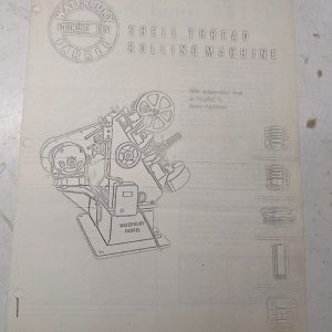 Waterbury Farrel Shell Thread Rolling Machine Sales Brochure Catalog Copy