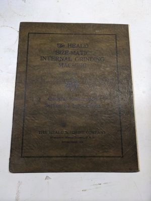 Heald Instruction Setting Up General Info Operator Manual Size-Matic Grinding 72