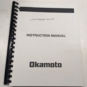Okamoto Instruction Manual Psg Acc 63 12.24 Dx Operation Parts List Book