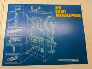 Waterbury Farrel Die Set Transfer Press Sales Brochure Catalog Copy