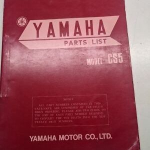 Original Yamaha Oem Parts List Book Model Cs5 1971 337-60 First Edition Manual