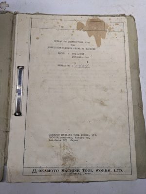 Okamoto Instruction Manual Psg-63Uan Accugar-124N Operation Service Book