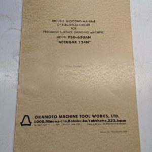 Okamoto Trouble Shooting Manual Of Electrical Circuit Psg 63 Uan Accugar 124N