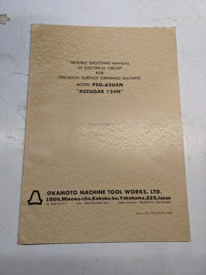 Okamoto Trouble Shooting Manual Of Electrical Circuit Psg 63 Uan Accugar 124N