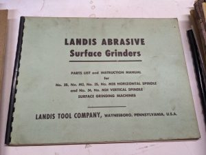 Landis Instruction Book Part List Manual Catalog 3B M35 3S M34 Grinding Machine