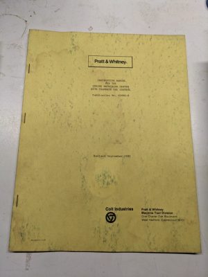 Pratt & Whitney Instruction Manual Viking Machine Center 1982 M3090-9 Cnc Team