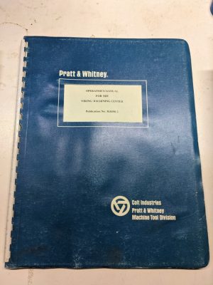 Pratt & Whitney Operator Manual Viking Machine Center 1973 M3090-2 Controls