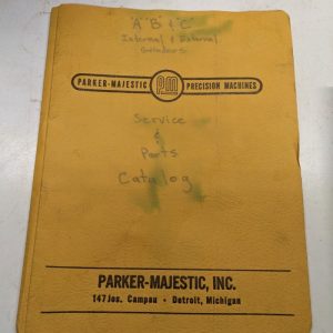 Parker Majestic Operator Instruction Manual Parts List Catalog A B C Grinders