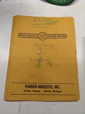 Parker Majestic Operator Instruction Manual Parts List Catalog A B C Grinders