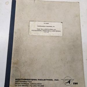 Swi Trak Trl Prototrak Lx2 Programming Operating Care Manual Cnc Machine