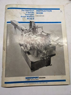 Davenport Installation Instruction Operating Manual Maintenance Model B 1983