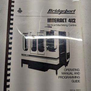 Bridgeport Programming Operating Manual Maintenance Series Interact 412