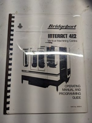 Bridgeport Programming Operating Manual Maintenance Series Interact 412