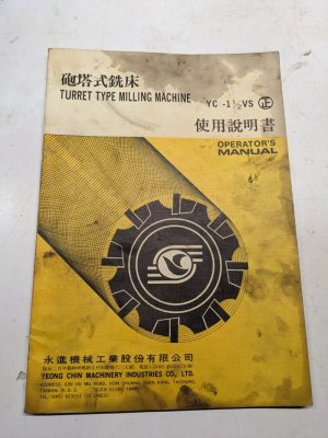 Yeong Chin Operators Manual Maintenance Service Parts List Yc 1.5 Vs Milling