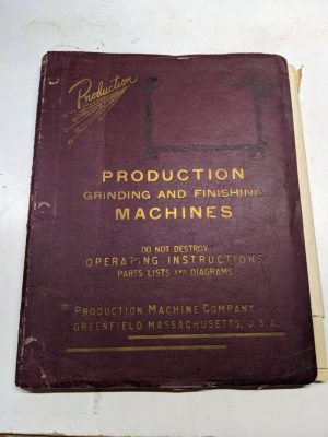 Production Machine Operating Instruction Parts List Manual Diagram Type 614