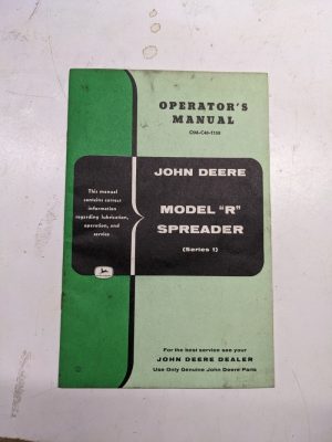 John Deere Jd Operators Manual Spreader Model R Series 1 Om-C40-1158 Service
