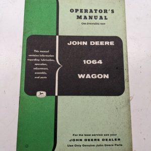 John Deere Jd Operators Manual Service Parts List 1064 Wagon Om-D10316Du-1259