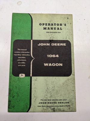 John Deere Jd Operators Manual Service Parts List Om-D10316Du-1259 1064 Wagon