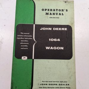 John Deere Jd Operators Manual Service Parts List Om-D52-1058 1064 Wagon Book